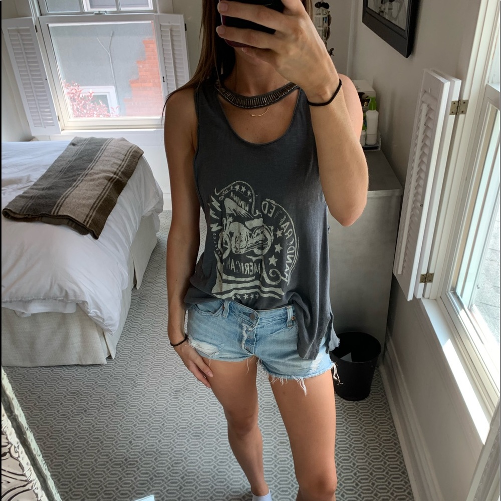 Free People Embellished Rocker Tank